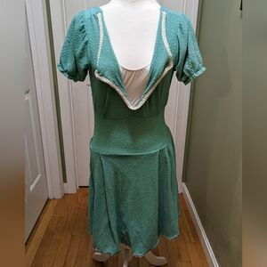 Short sleeve vintage A line dance costume